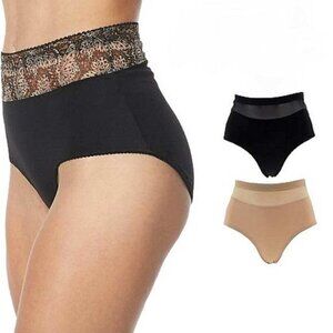 Rhonda Shear 3-pack Briefs with Mesh Inset 779-766 2X